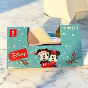 New Disney Mickey & Minnie Mouse Christmas Slippers | Size SM 5/6